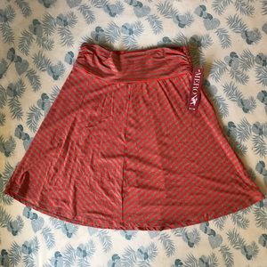 Merona Red and Grey Chevron Striped Skirt
